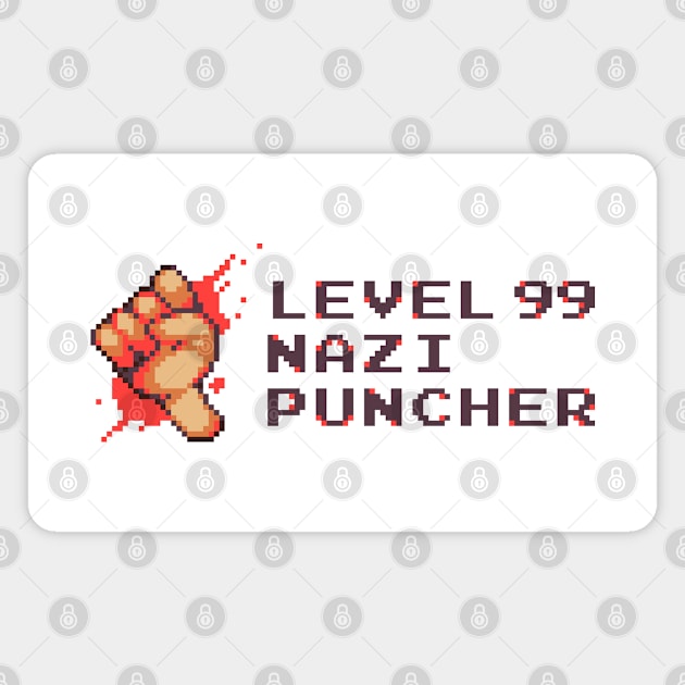 level 99 nazi puncher Magnet by abakkus